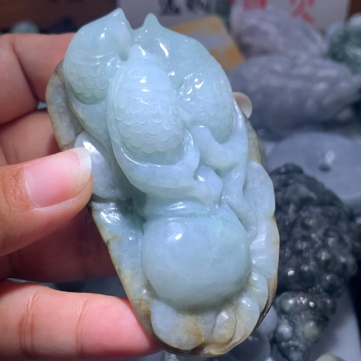 翡翠未镶嵌颈饰保真天然A货翡翠