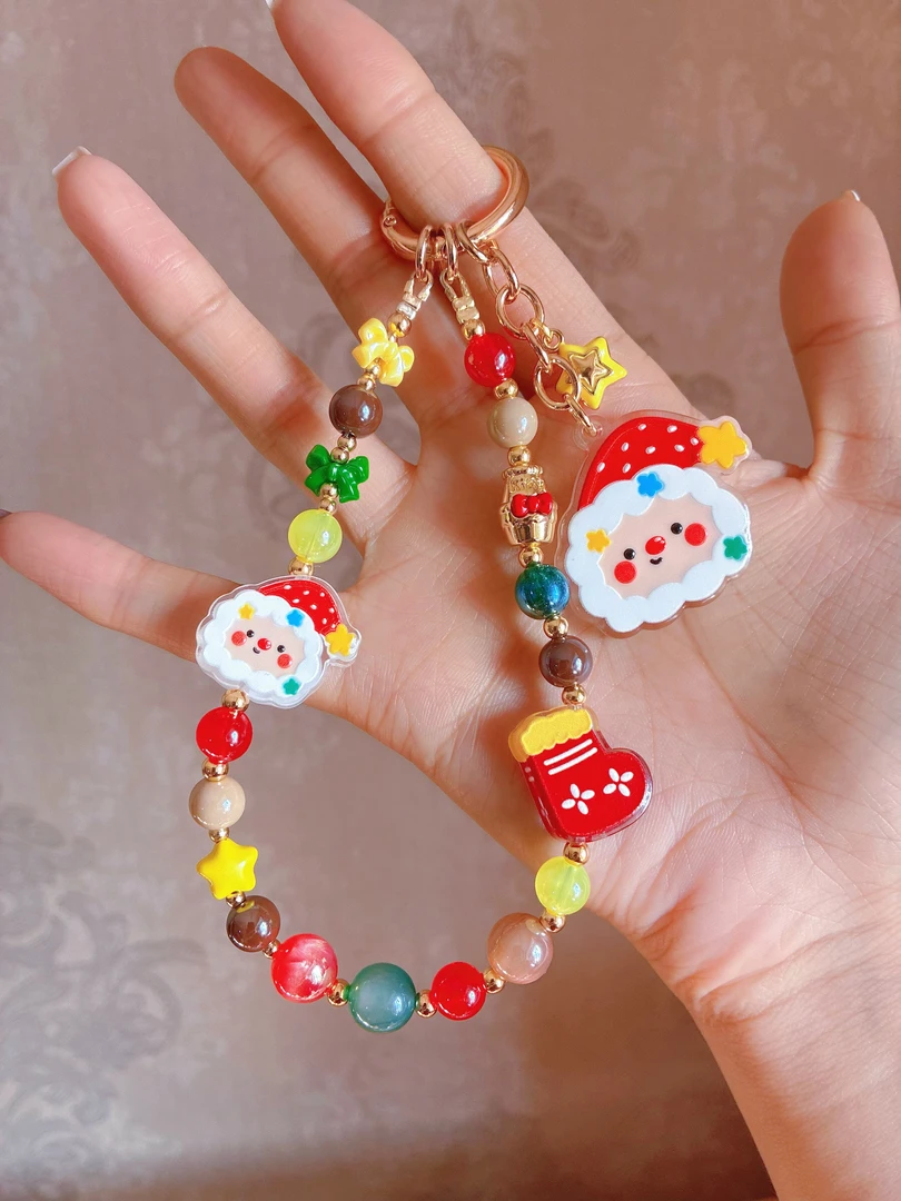 【胖胖鸭】原创diy 可爱手机链素链