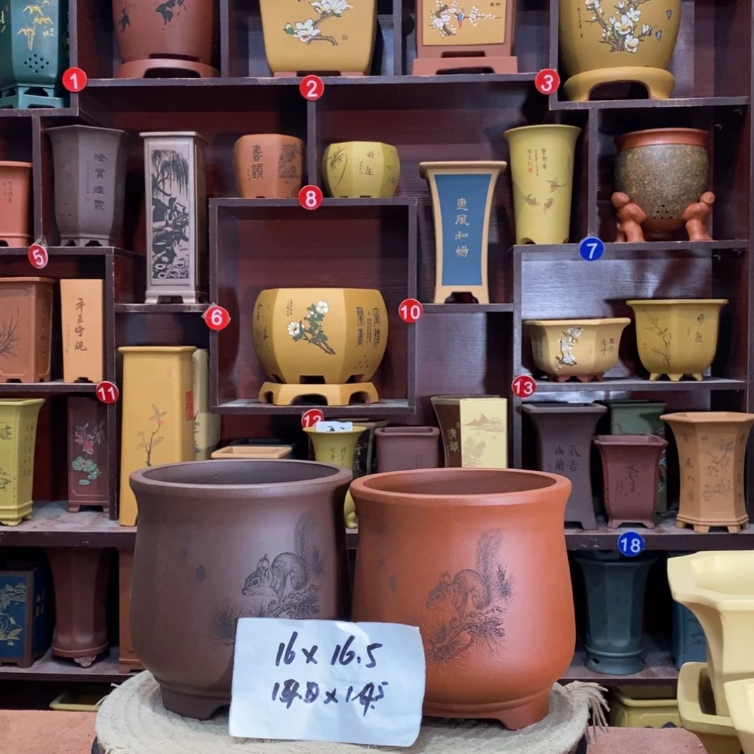 紫砂艺术紫砂花盆