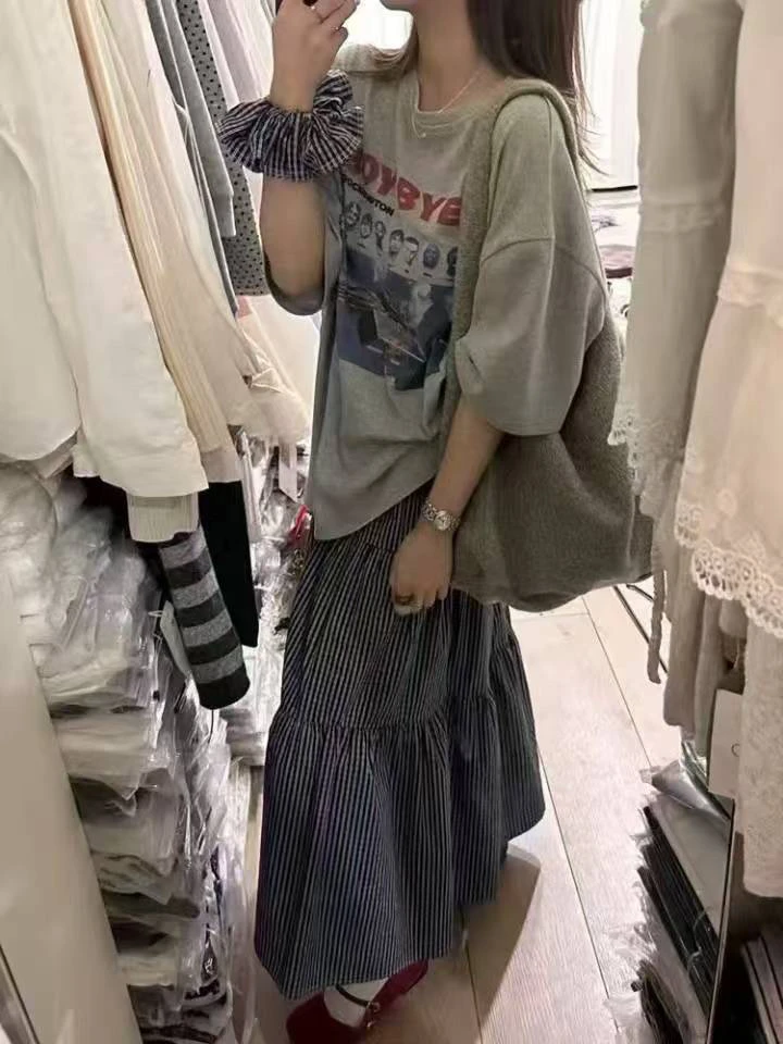 LanSe新款格子裙套装