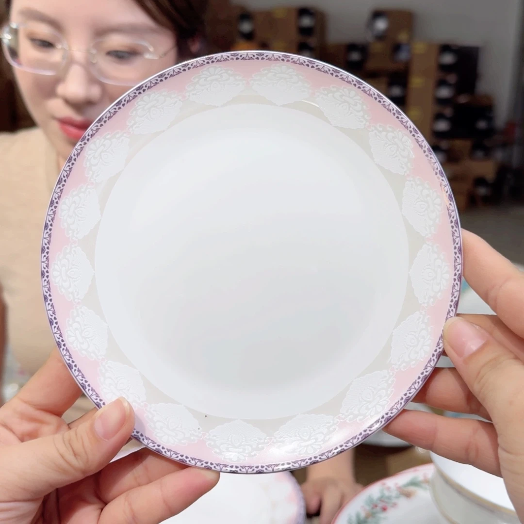 骨瓷高骨6.5英寸盘16cm6个