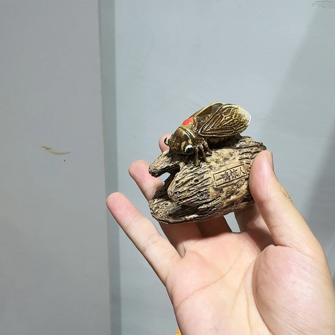 陶瓷蝉仔摆件陶瓷