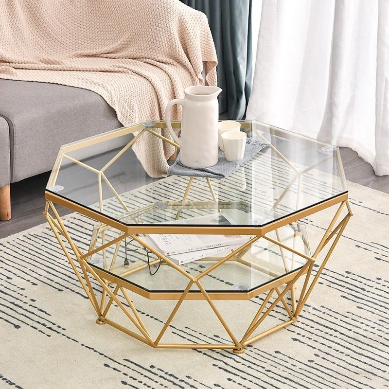 2025新款简约现代茶几小户型客厅北欧玻璃轻奢铁艺简易卧室小桌子