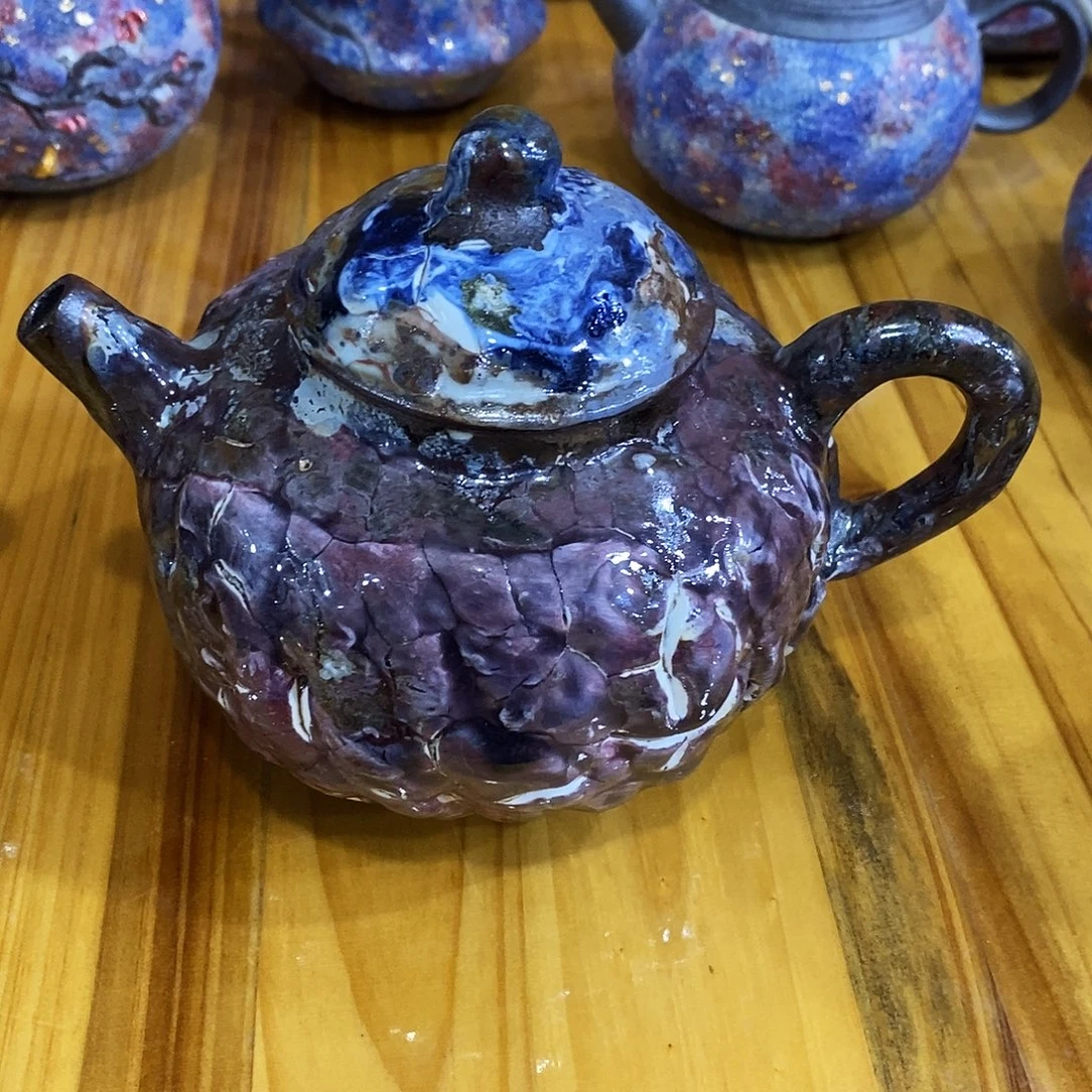 粗陶柴烧志野茶器