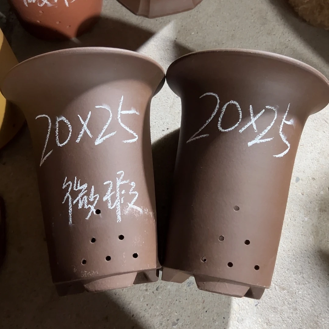 紫砂花盆宜兴紫砂花盆2只