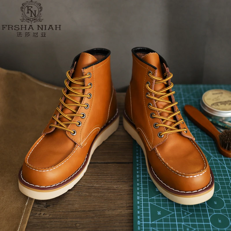 法莎尼亚冬季马丁靴男士短靴英伦风百英伦复古高帮耐磨马丁靴