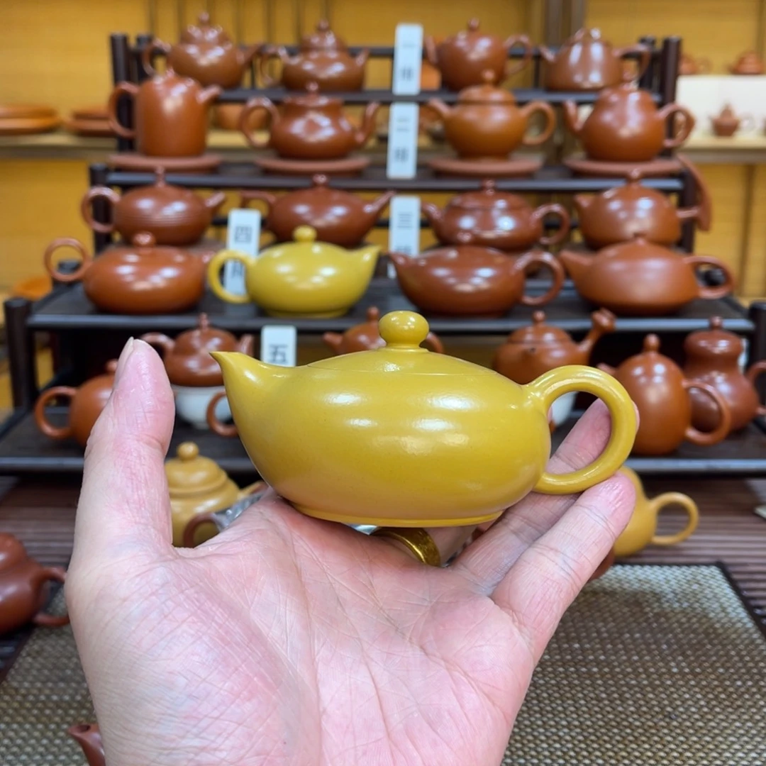 茶壶紫砂潮州手拉壶 黄