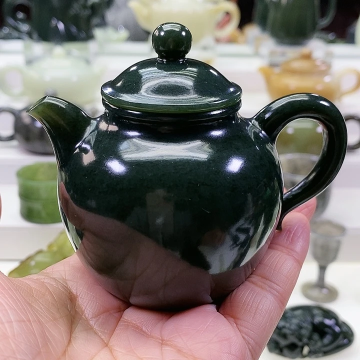 未镶嵌和田玉挂件茶壶160m l