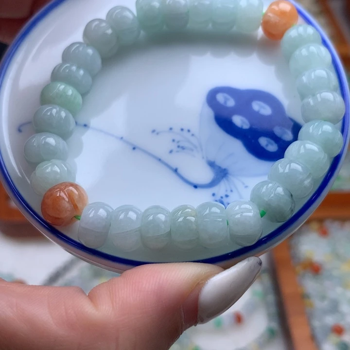 翡翠散珠南瓜珠手串