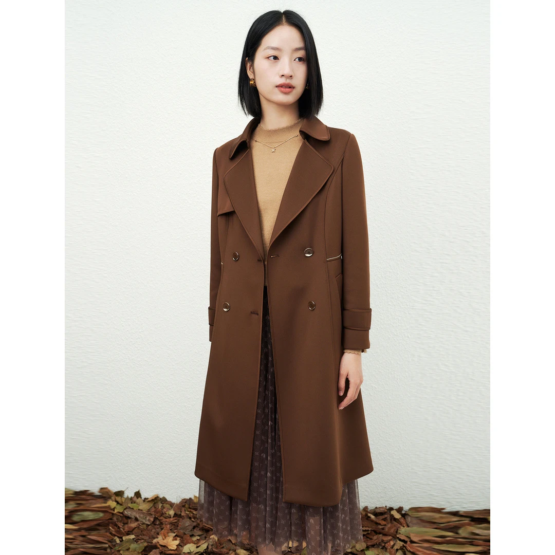 【安雅专属】直筒显瘦中场款风衣外套女EJ00352B7/EJ00358D1
