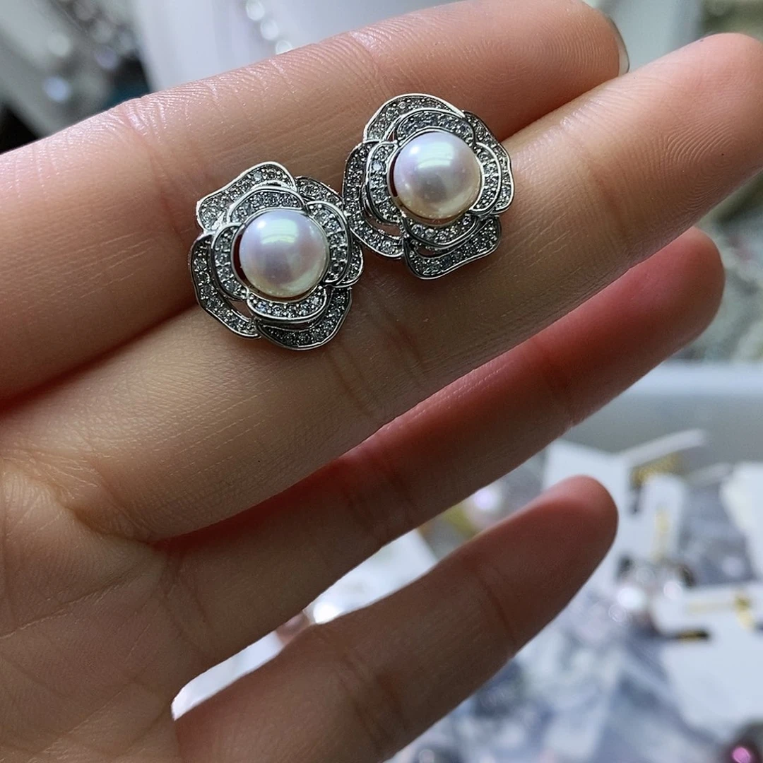 淡水珍珠耳钉未镶嵌