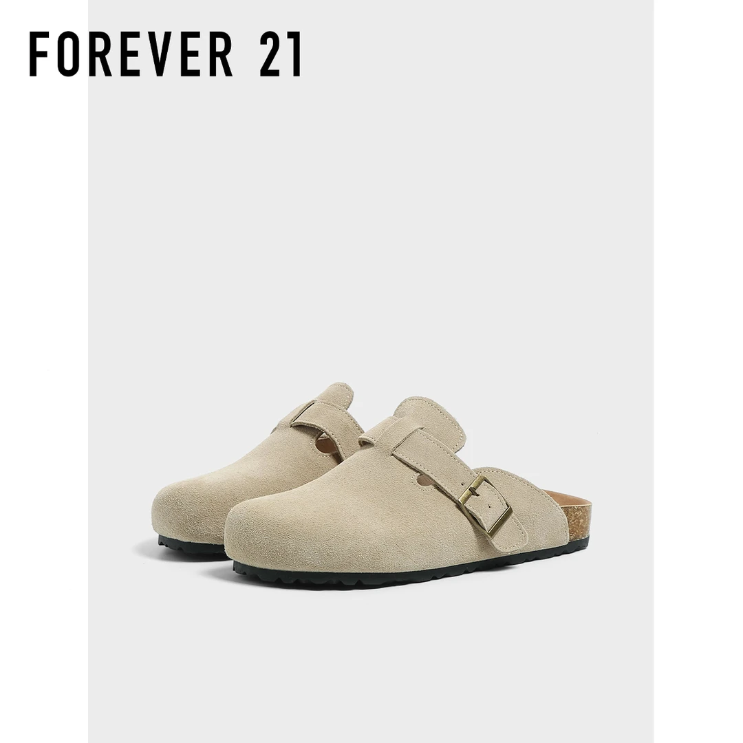 F21勃肯鞋女2025新款夏季软底一脚蹬轻便百搭休闲可外穿包头拖鞋