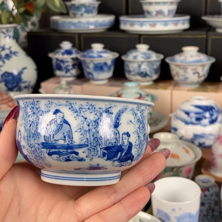 杯折葵非器竹林七贤炉式杯