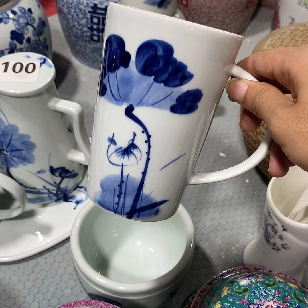 瓷片雪*景德镇陶瓷杯子