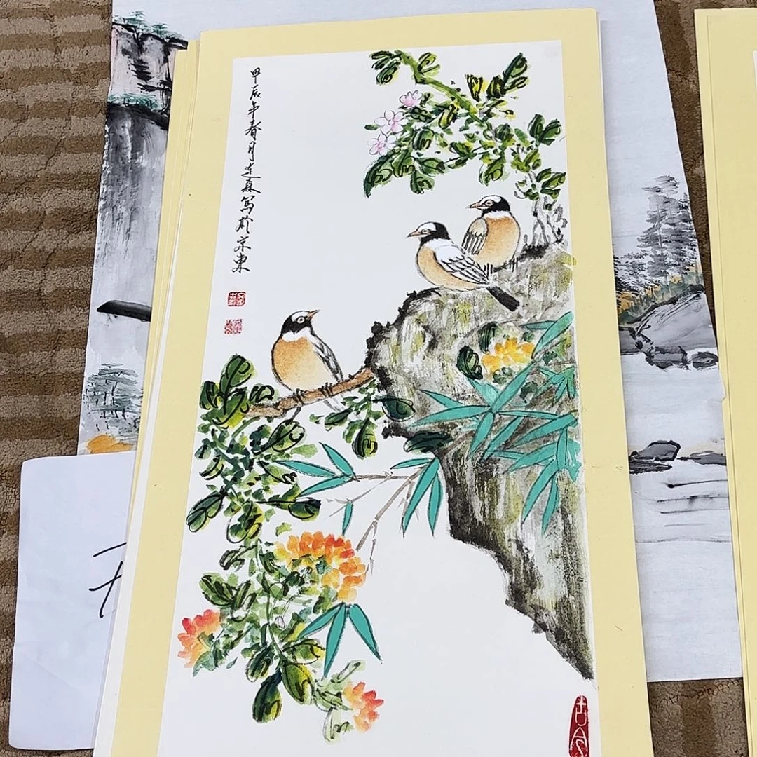 国画花鸟等多种鸟类的