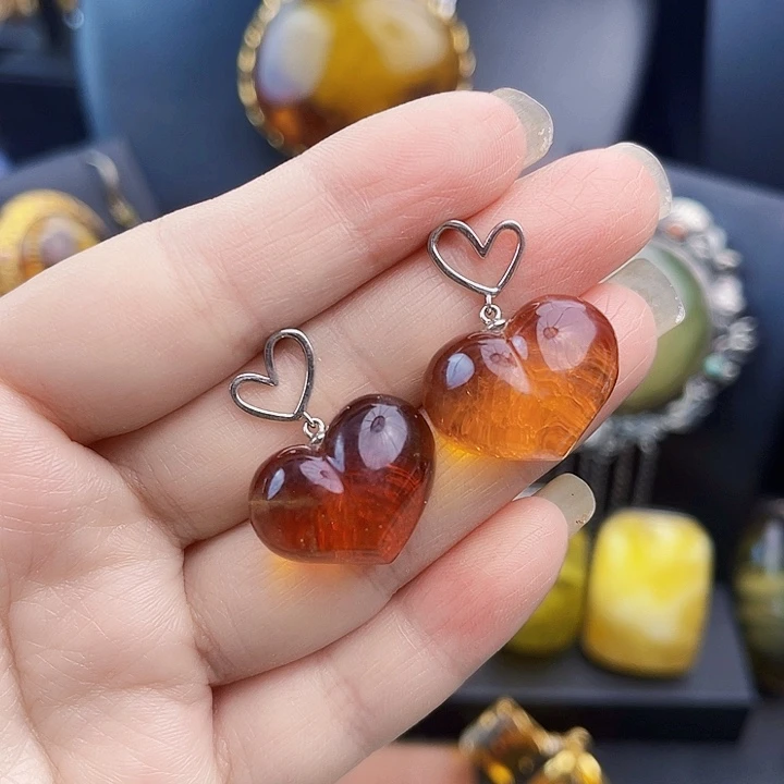 琥珀银S925镶嵌裸石