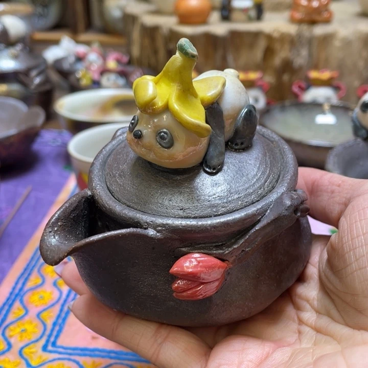 臭***鱼熊猫柴烧香蕉皮熊猫小宝瓶