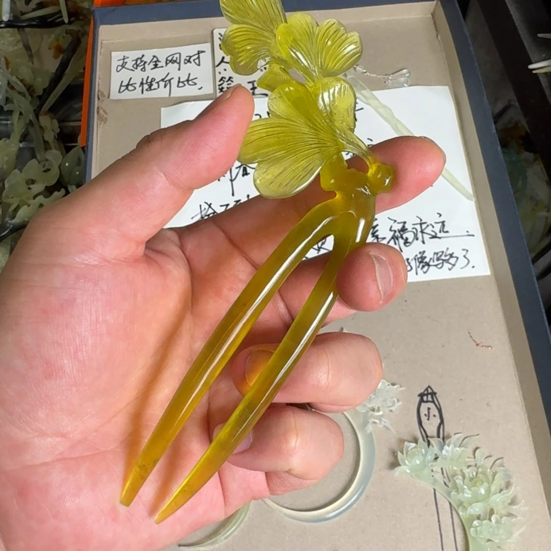 岫玉发饰未镶嵌明君玉簪贼拉好看