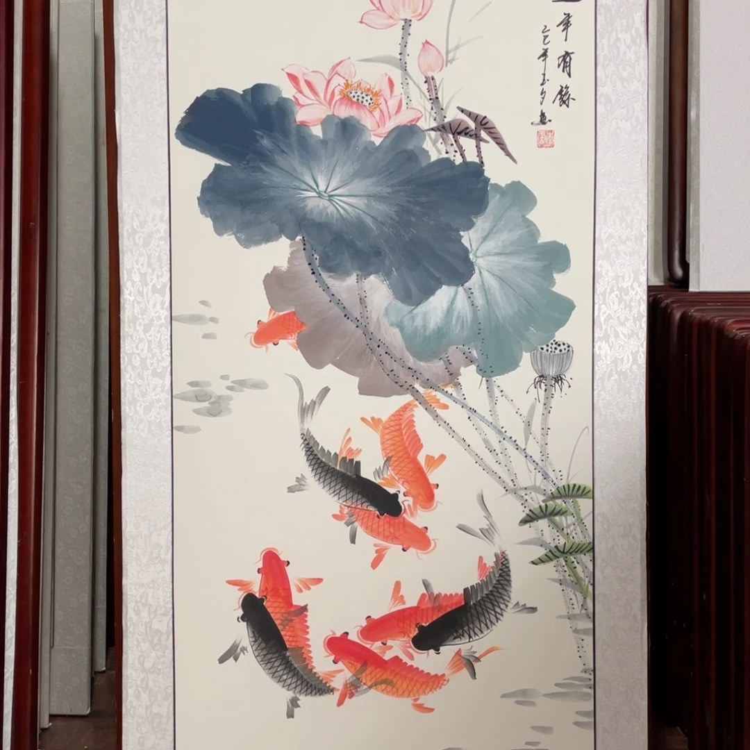 国画带框尺寸63*123厘米