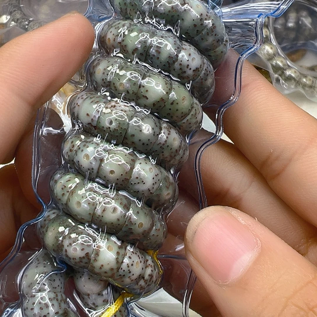 手串星月菩提67荣耀糯冰石玉星月猪大肠108-9左右