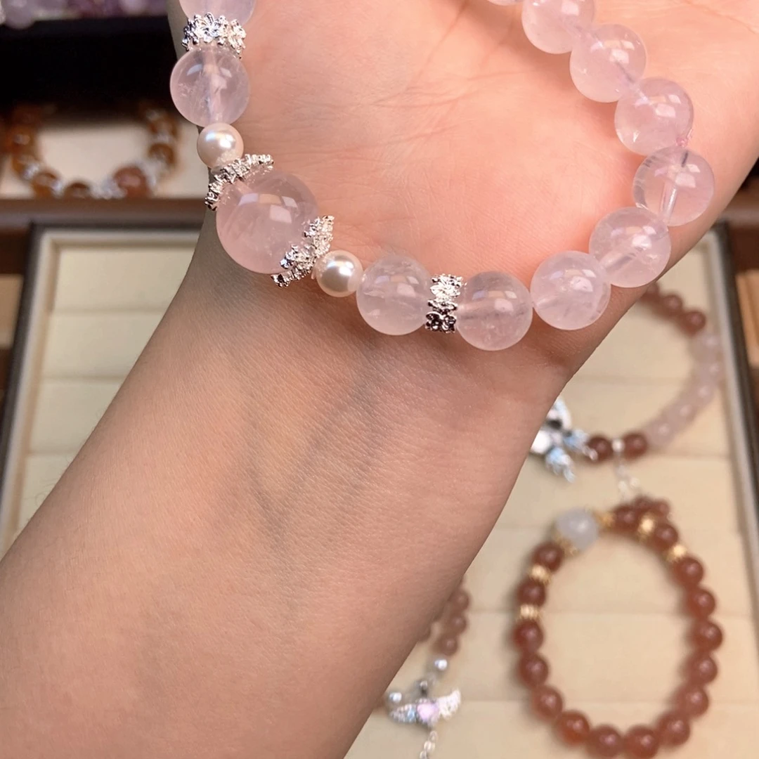 水晶手链未镶嵌粉水晶