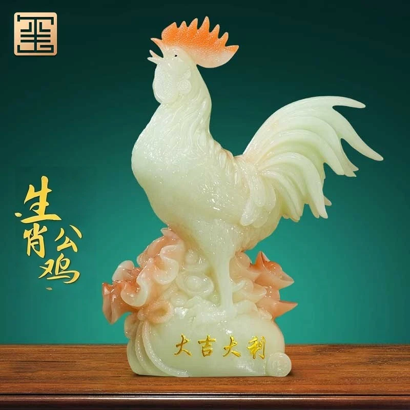 生肖公鸡摆件客厅玄关办公室酒柜手工装饰品公司开业送礼