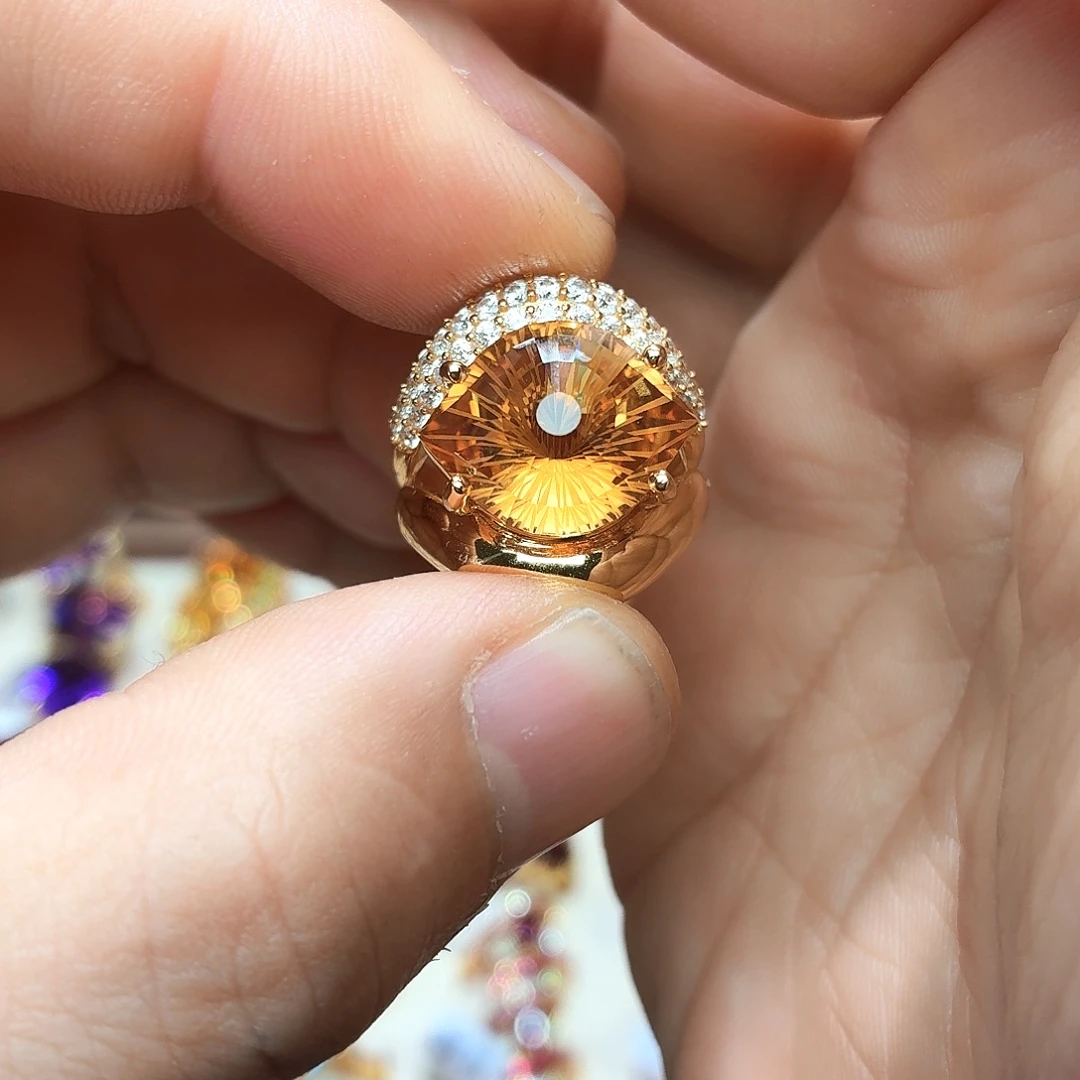 水晶银S925镶嵌戒指