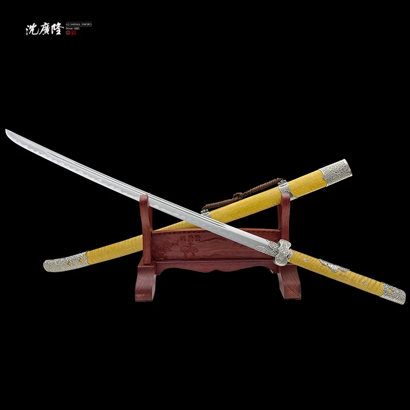 龙泉沈广隆-白铜丁白缨 七枚合 金丝楠木 宝剑 手工 未开刃