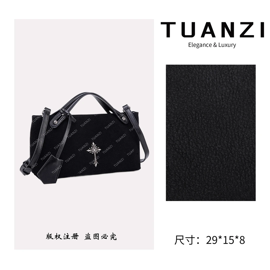 TUANZI『高端玩家』克罗家秋冬新款手提腋下包 QYX-6095-黑色