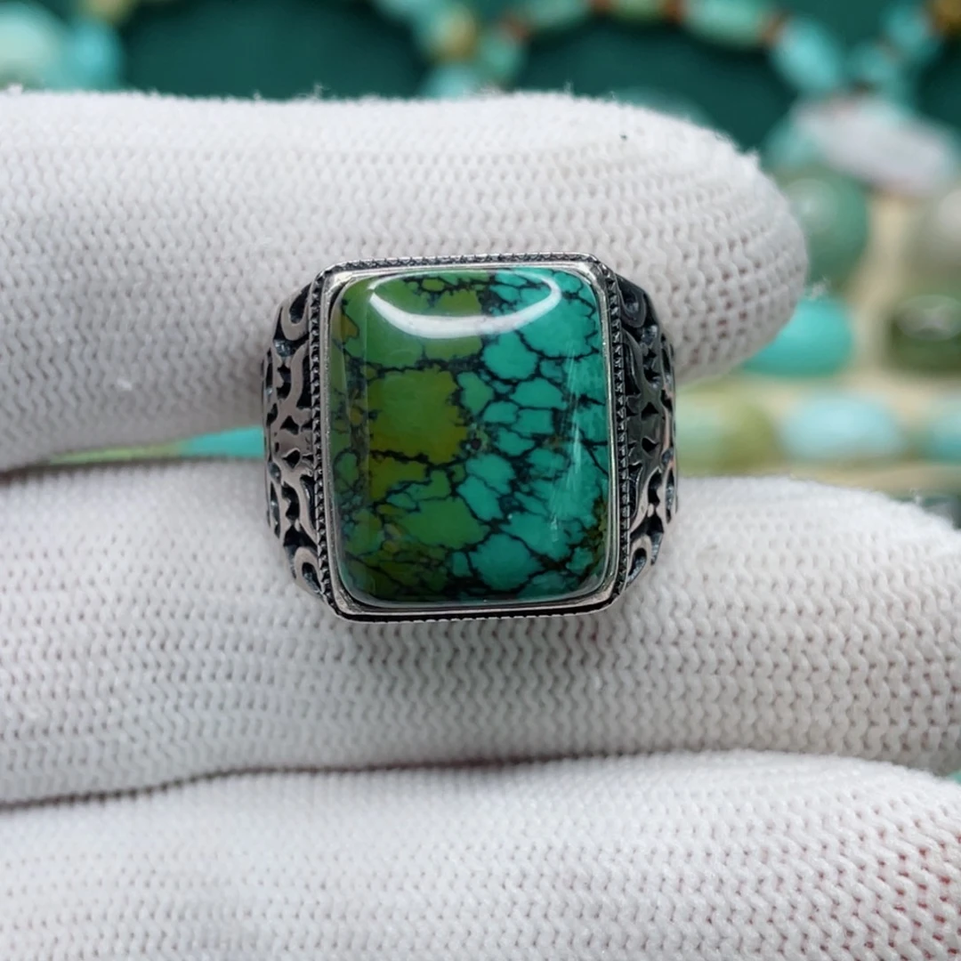 银S925镶嵌绿松石颈饰