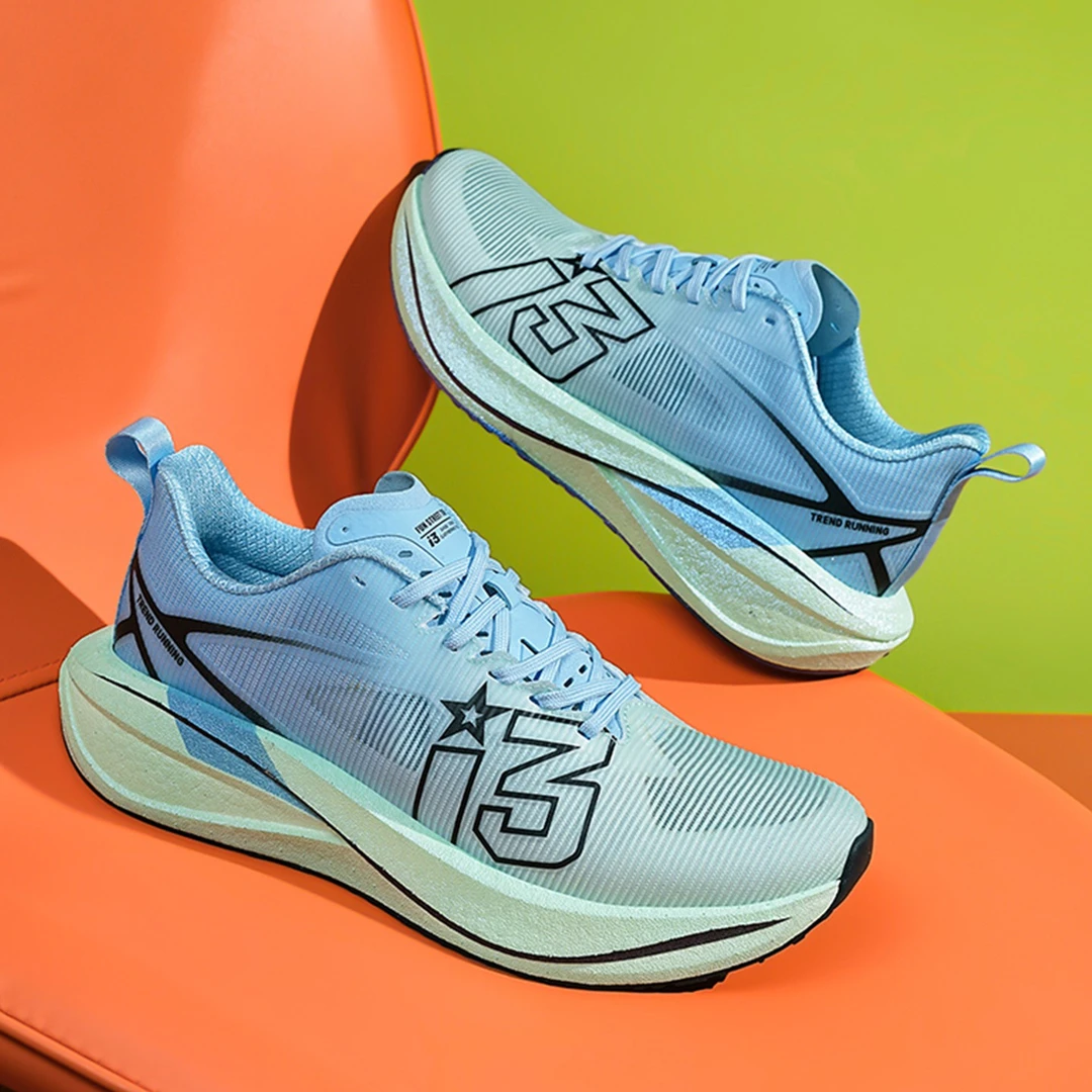 夏季运动鞋男学生青少年2025新款单网透气网面薄款超轻减震跑步鞋