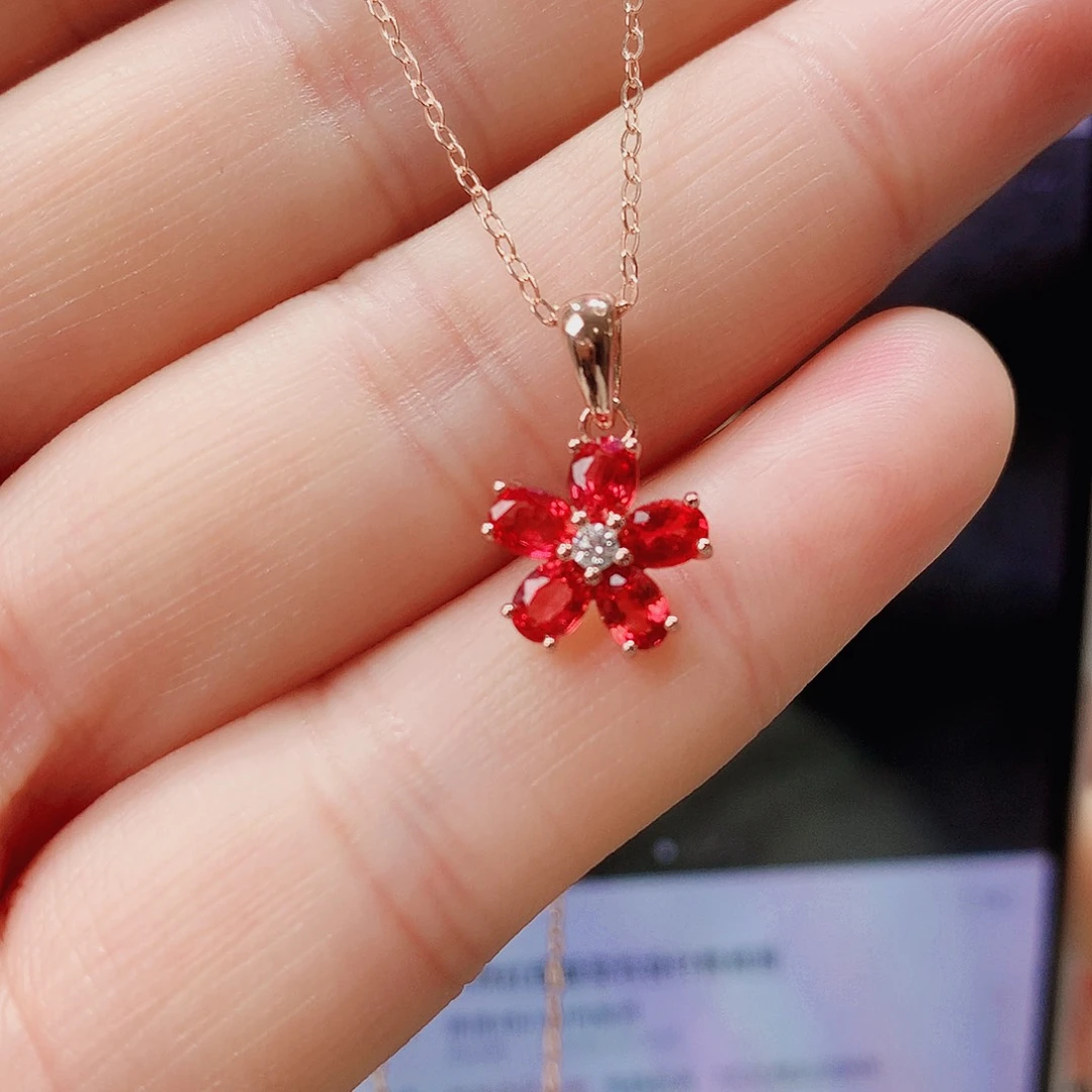 颈饰蓝宝石银S925镶嵌