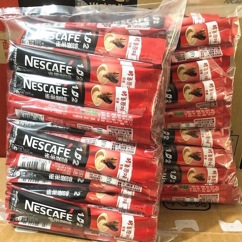 雀巢原味低糖微研磨咖啡速溶咖啡三合一奶香15g*20条咖啡粉提神