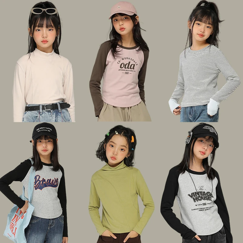 小女森女童春秋冬130-170长袖T恤打底衣儿童百搭小个子上衣洋气