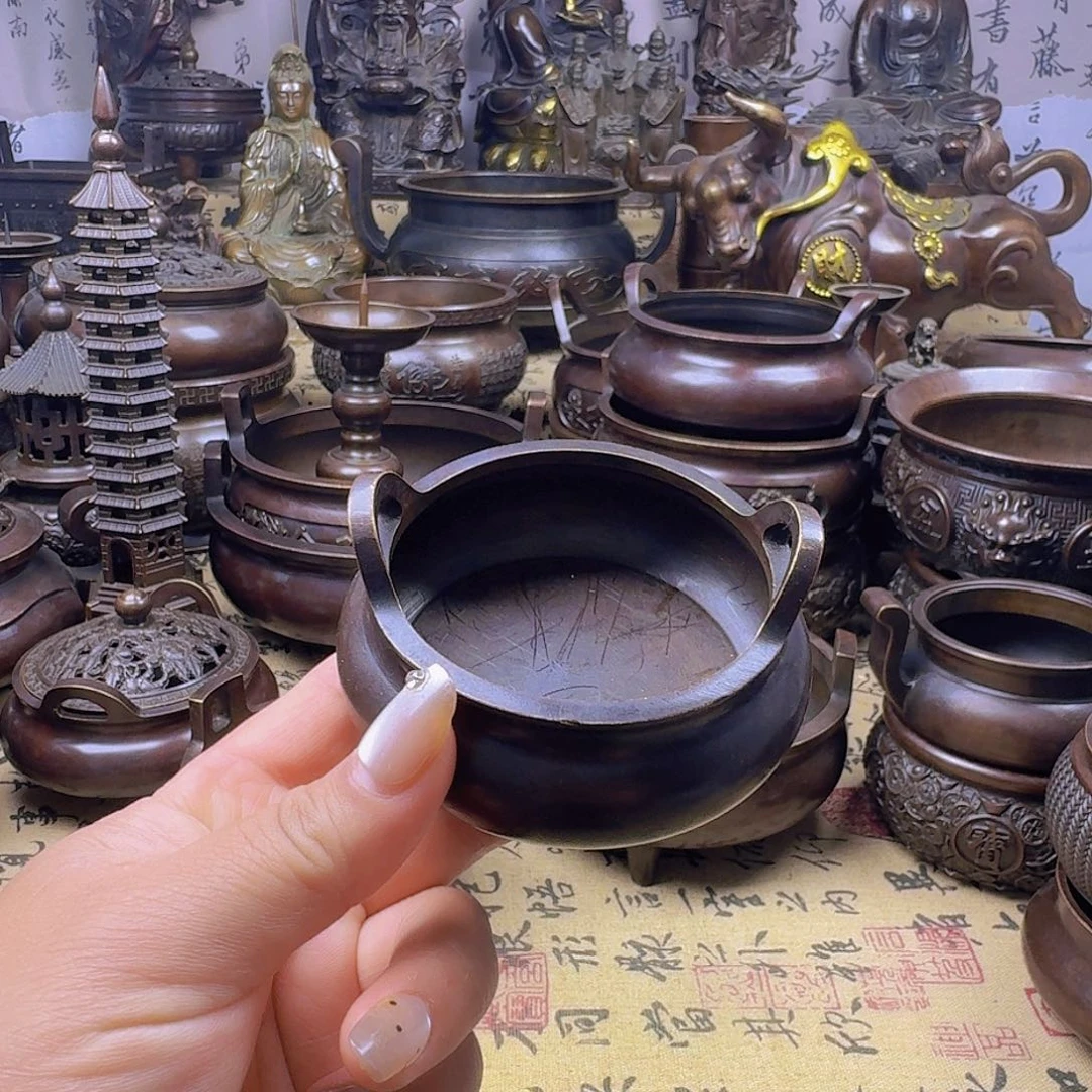 7.5公分巧耳炉纯铜工艺品