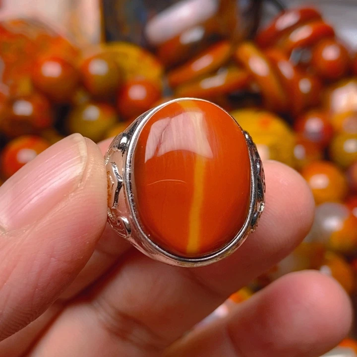 玛瑙/玉髓未镶嵌戒指