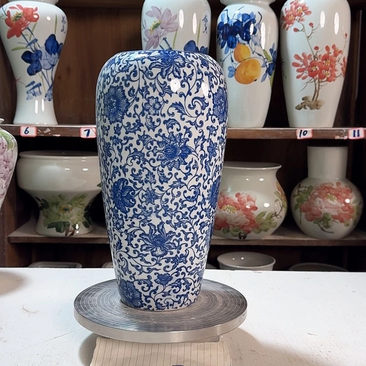 瓶大萝卜青花子连新款藤陶瓷