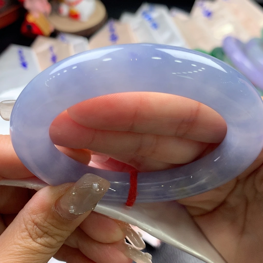 翡翠未镶嵌手镯55.3圆条