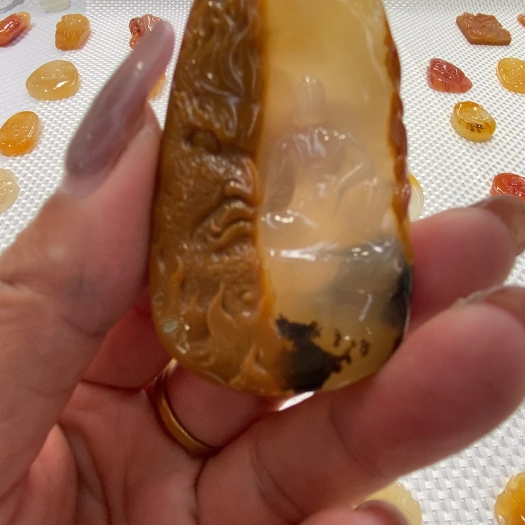 石英质玉（黄龙玉）合金手镯