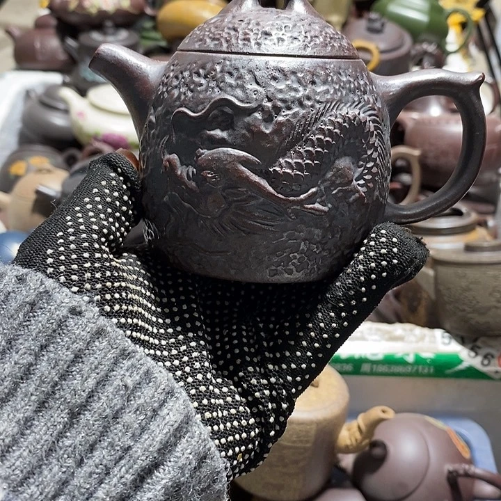 紫砂茶壶微瑕微笑