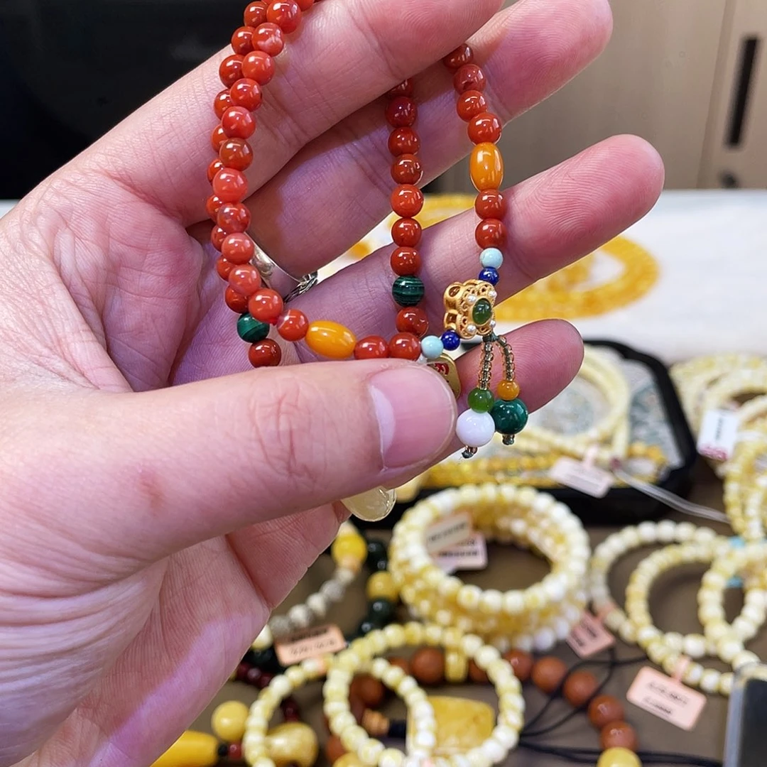 南红玛瑙合金手链5mm➕拍一发2