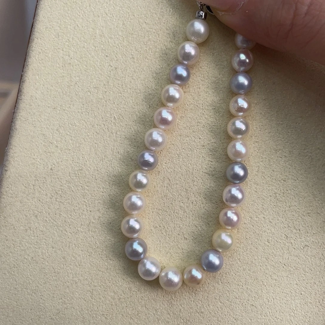手链银S925镶嵌海水珍珠