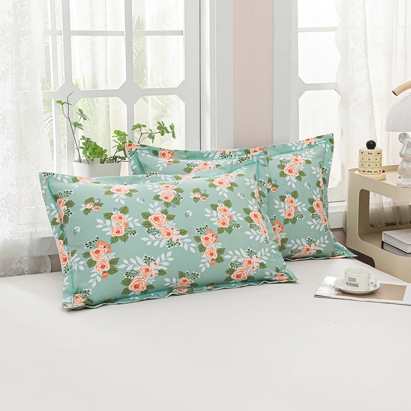 2025新款双层纱枕套一对2只48X74尺寸夏季家用宿舍学生枕套皮