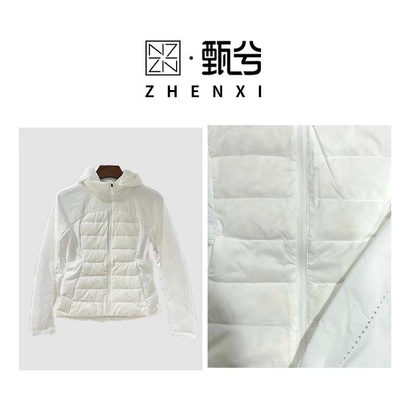 【ZHENXI甄兮】“雪国之春”时尚百搭女款条纹羽绒服ZX5649