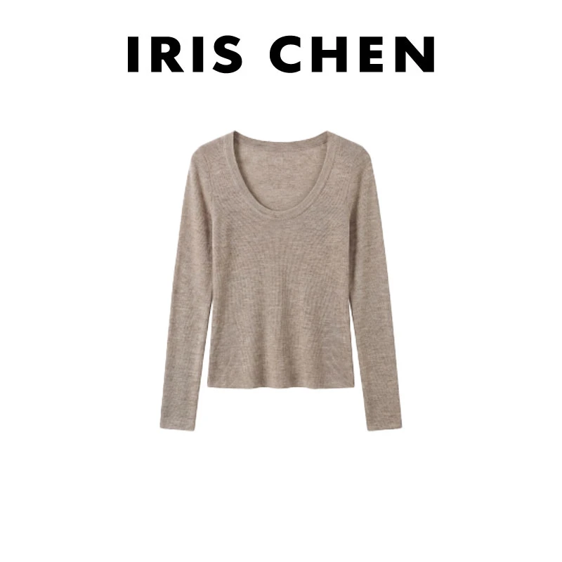 IRIS CHEN 云朵打底衫 25冬“100扬子纱绵羊毛”18针打底衫25SY1199