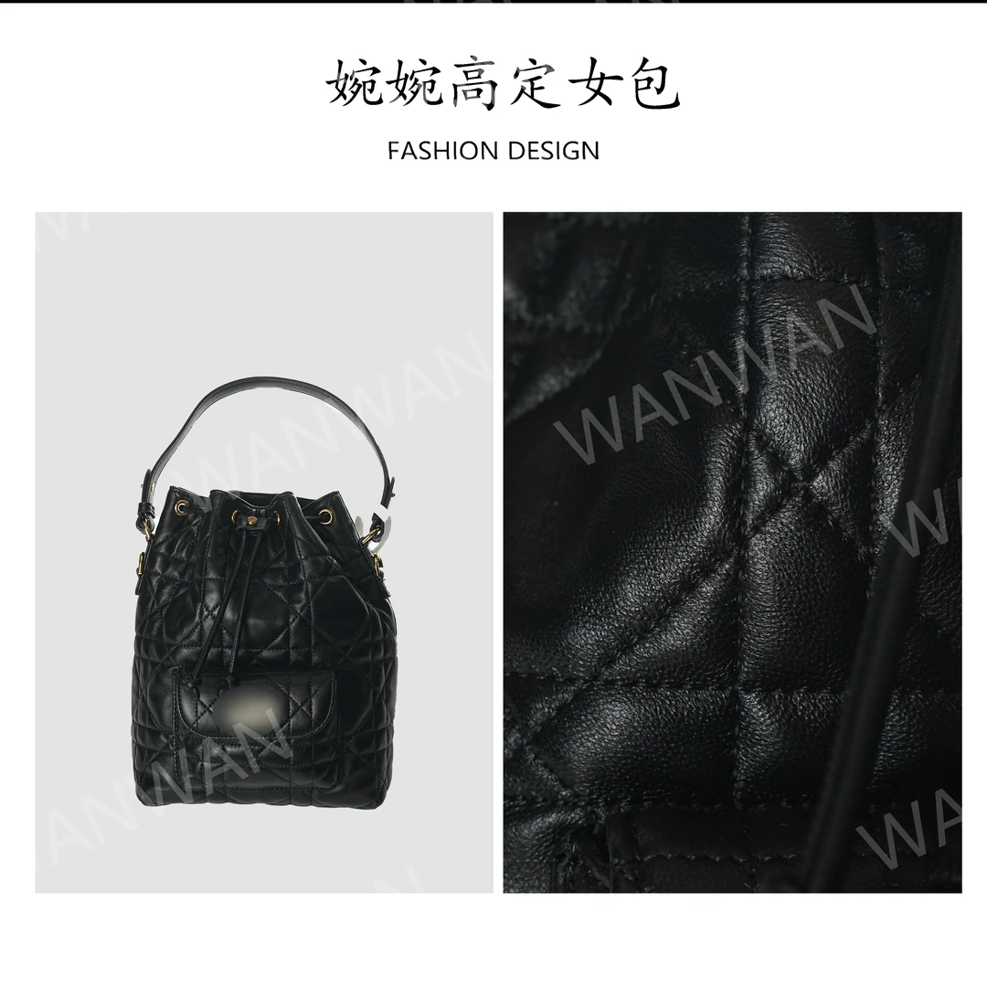 耐磨单肩包小包两用式菱格朋克风流浪肩包斜挎式BV5016-大号-黑色