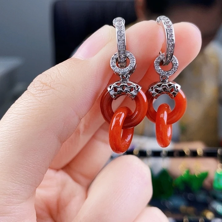 翡翠耳饰未镶嵌饰品