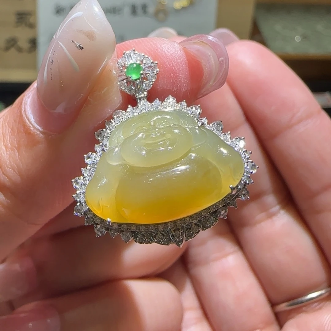 【闪购商品】翡翠颈饰18K金镶嵌缅甸