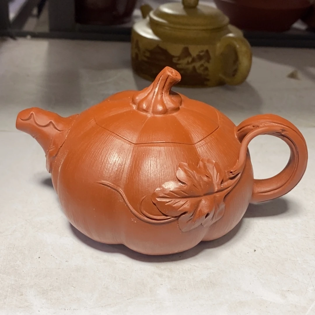 茶壶紫砂白8 南瓜