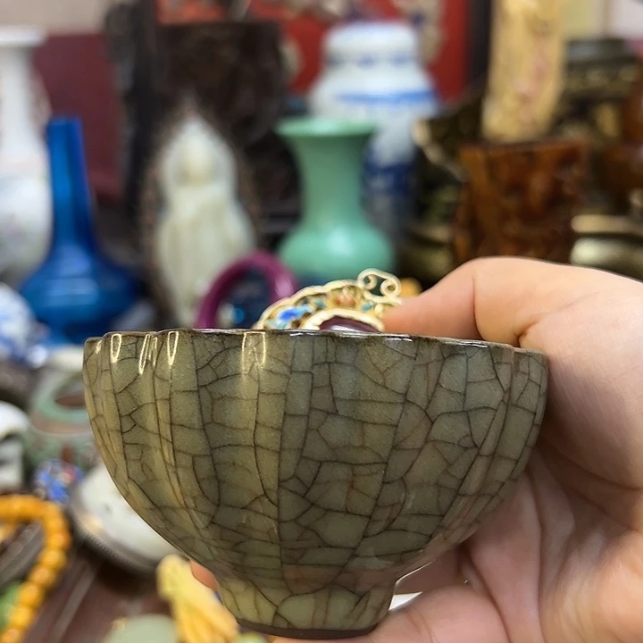 用***4瓷片瓷杯：紫砂壶茶具套装